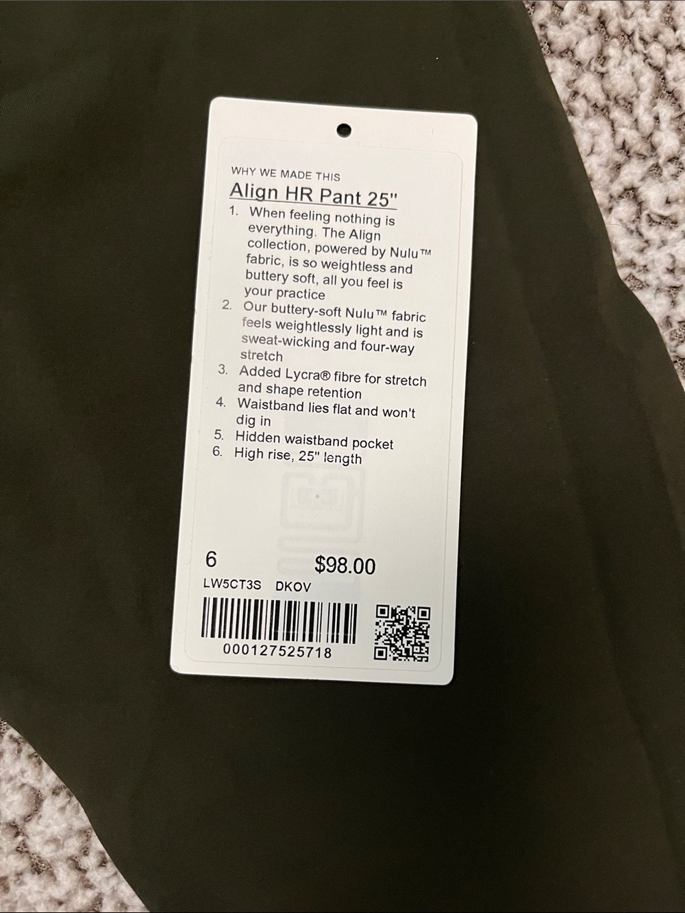 Lululemon Align HR Pant 25”